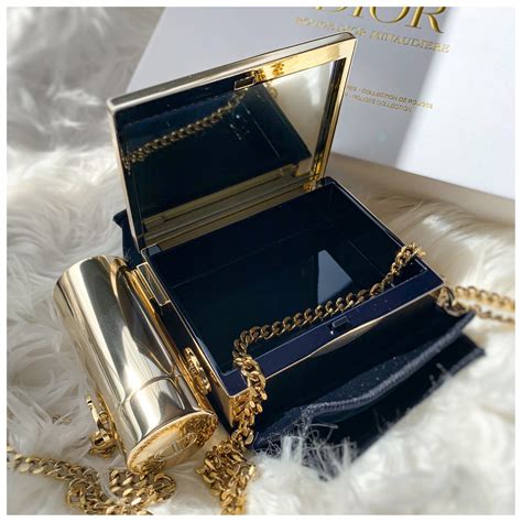 dior makeup clutch|Dior lipstick set with clutch.